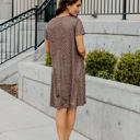 Large Mocha Polka Dot Pocket Tee Dress