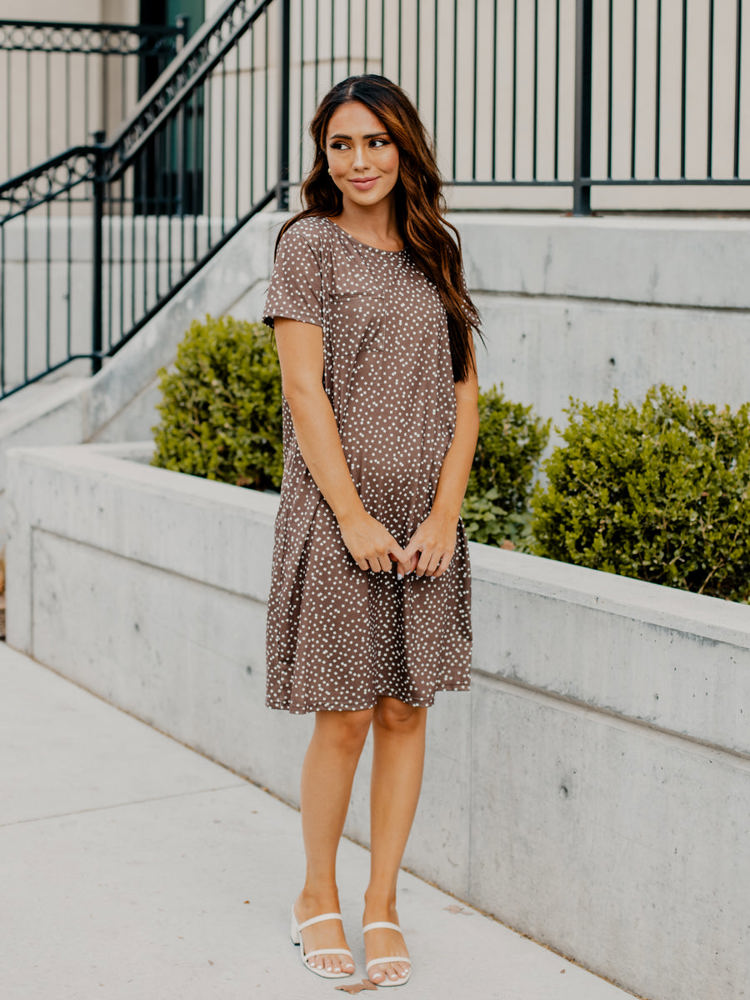 Polka Dot Pocket Tee Dress