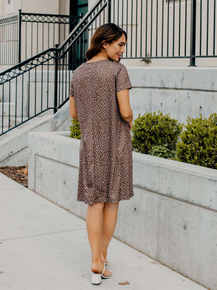 Polka Dot Pocket Tee Dress