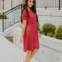 Large Red Polka Dot Pocket Tee Dress