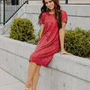 Large Red Polka Dot Pocket Tee Dress