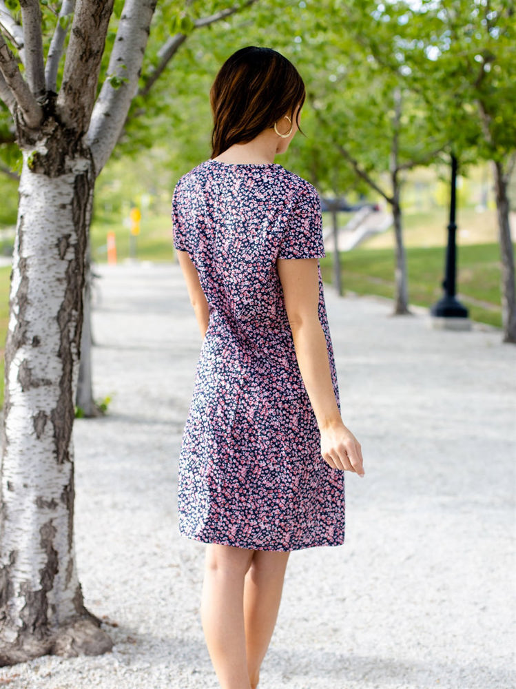 Floral Heather T-shirt Pocket Dress