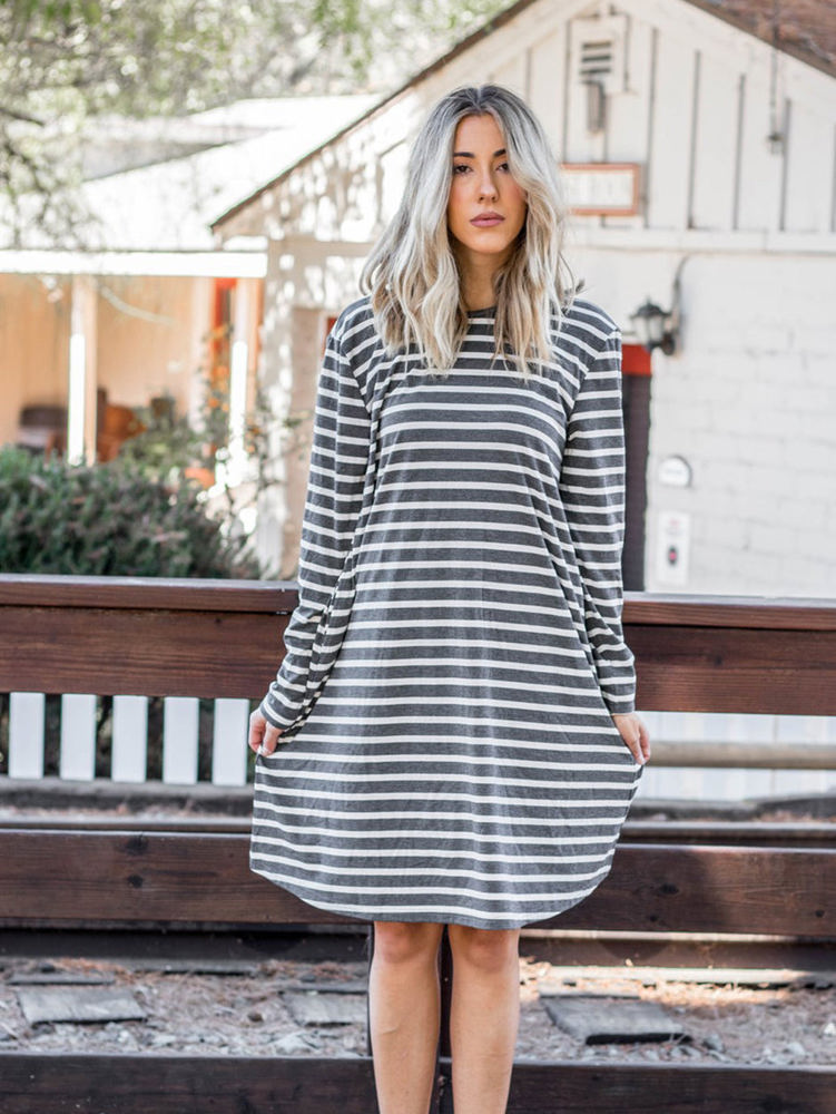 Long Sleeve Striped Jamey Dress