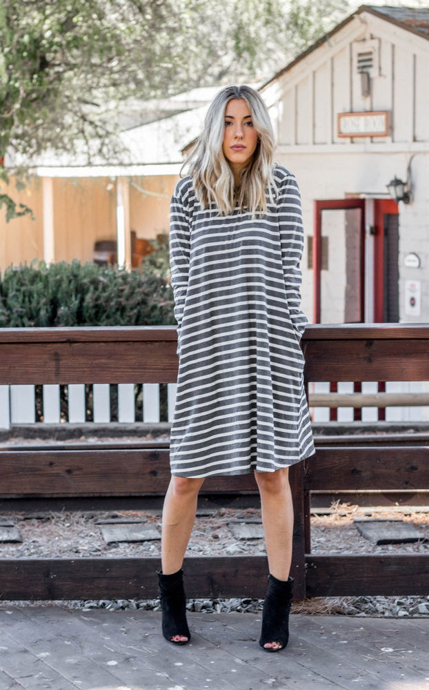 Long Sleeve Striped Jamey Dress