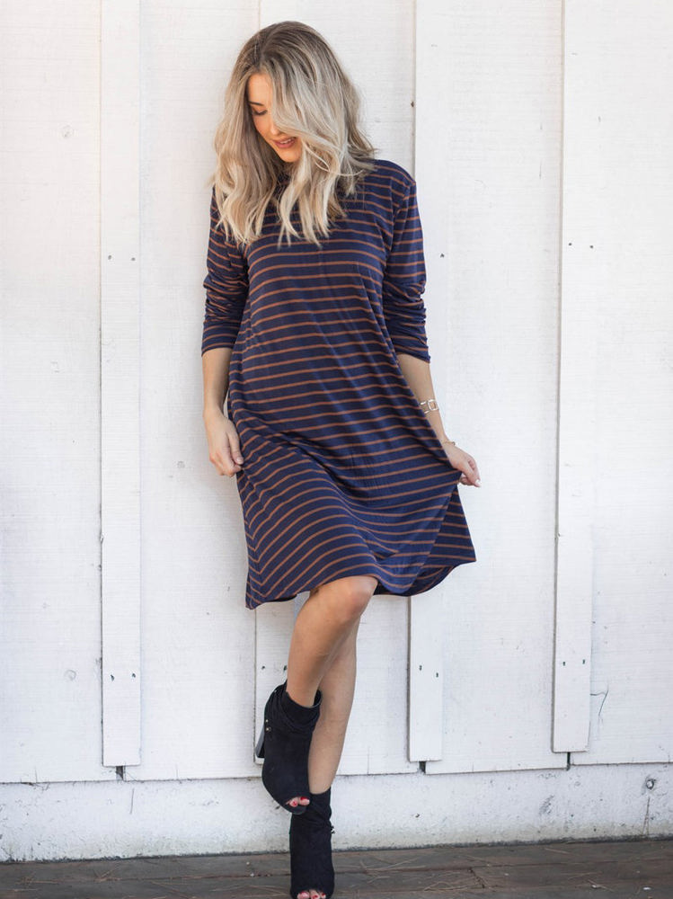 Long Sleeve Striped Jamey Dress