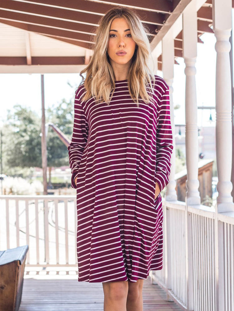 Long Sleeve Striped Jamey Dress