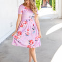  Gathered Waist Floral Grace Dress