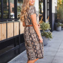 Large Brown Python Pocket Kai Dress