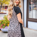 Large Taupe Leopard Patterned Back Makayla Dress