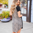 Large Small Brown Cheetah Patterned Back Makayla Dress