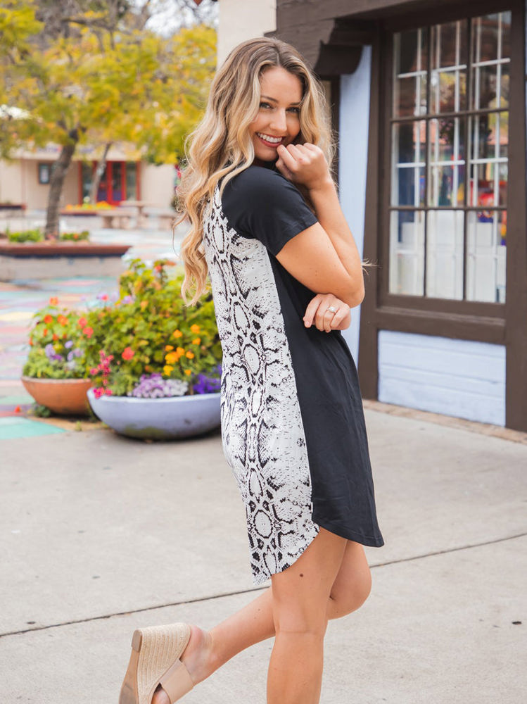 Patterned Back Makayla Dress