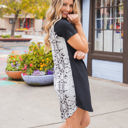 Small White Python Print Patterned Back Makayla Dress