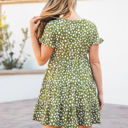 Medium Green Dot Tiered Eleanora Swing Dress