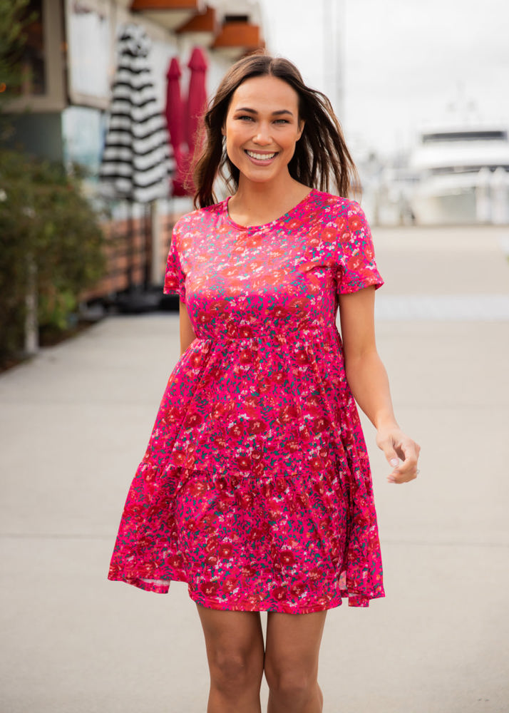 Floral Tiered Babydoll Dress