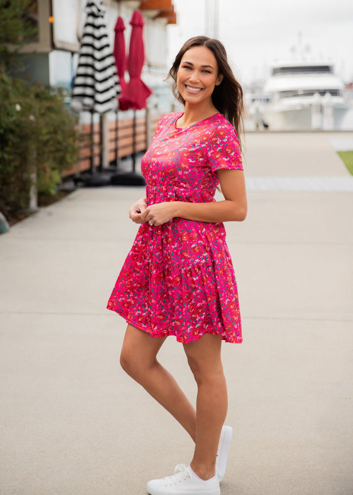 Floral Tiered Babydoll Dress