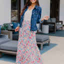 Large Multicolor Floral Kendall Maxi Skirt