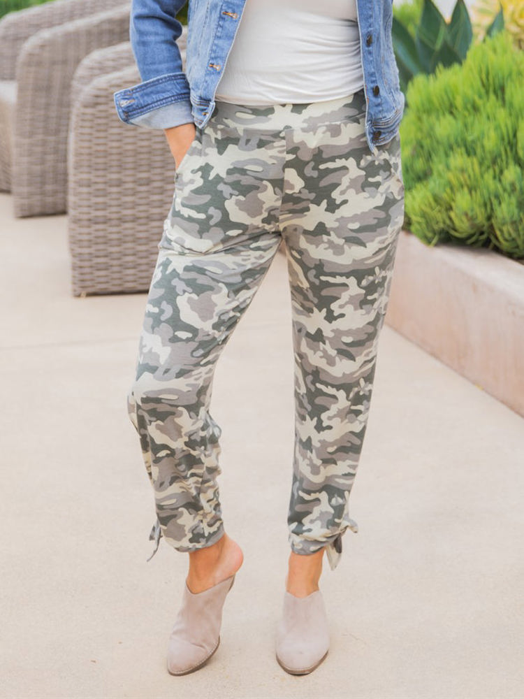 Patterned Ankle Tie Brie Pants