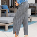 Small Stripe Black Patterned Emmy Pants