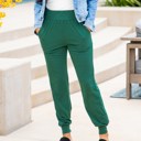 Large Green Cuffed Jogger Pocket Maeve Pants