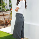 Large Charcoal Dove Gaucho Pants