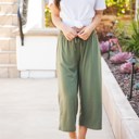 Large Olive Dove Gaucho Pants