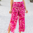 Large Floral Pink Patterned Leanne Pants