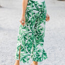 Small Green Tropical Patterned Leanne Pants