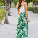 XL Green Tropical Patterned Leanne Pants