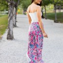 Medium Watercolor Pink Patterned Leanne Pants