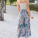 Medium Watercolor Blue Green Patterned Leanne Pants