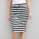 Large Black Thick Stripe Weekend Skirt