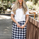 Large Black Buffalo Plaid Weekend Skirt