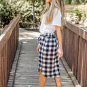 Large Black Buffalo Plaid Weekend Skirt