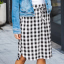 Large Black Gingham Weekend Skirt