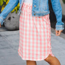 Large Pink Gingham Weekend Skirt