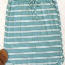 Large Aqua Double Stripe Elena Weekend Skirt