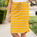 Large Yellow Double Stripe Elena Weekend Skirt