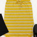 Large Yellow Double Stripe Elena Weekend Skirt