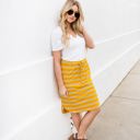 Large Yellow Double Stripe Elena Weekend Skirt