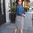 Large Blue Small Cheetah Evie Weekend Skirt