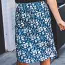 Large Blue Dainty Floral Fiona Weekend Skirt