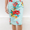  Large Floral & Stripe Jordan Weekend Skirt