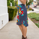 XL Navy Large Floral & Stripe Jordan Weekend Skirt