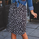 Large Black Polka Dot Iris Weekend Skirt