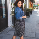 Large Black Polka Dot Iris Weekend Skirt