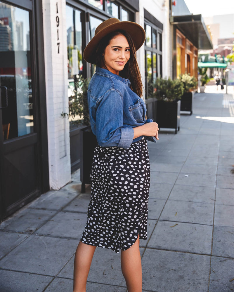 Polka Dot Iris Weekend Skirt