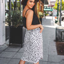 Large White Polka Dot Iris Weekend Skirt