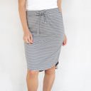 Large Charcoal Thin Stripe Mabel Weekend Skirt