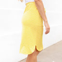 Medium Yellow Thin Stripe Mabel Weekend Skirt