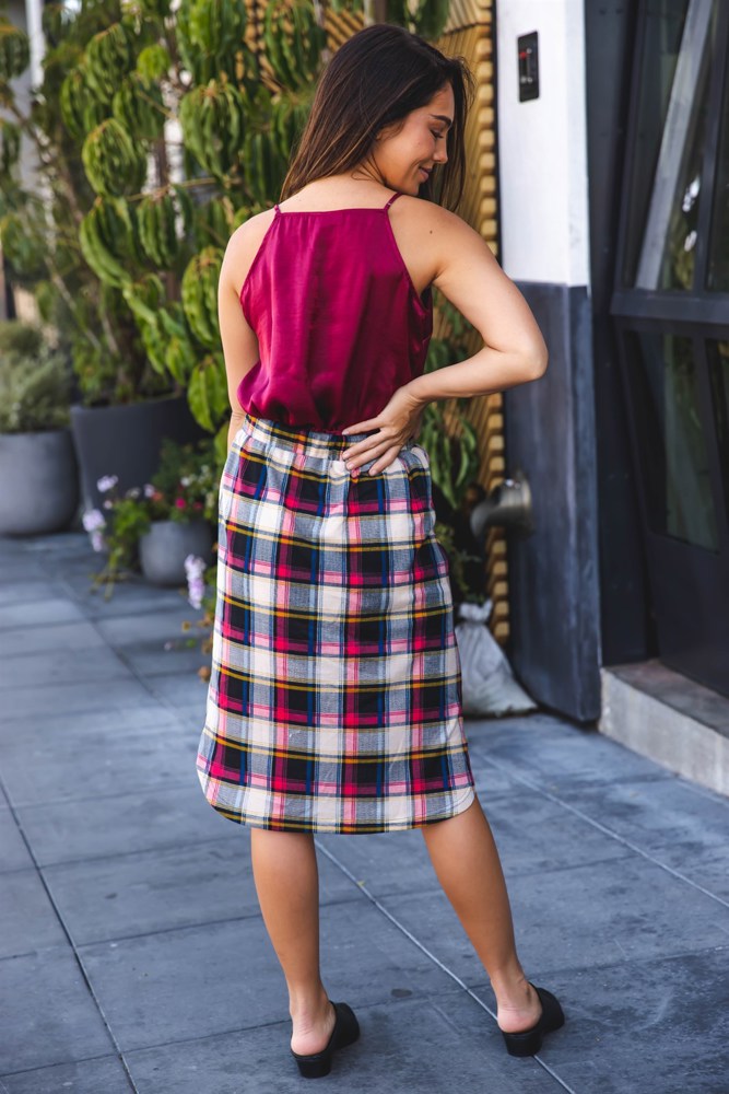 Plaid Print Weekend Skirt